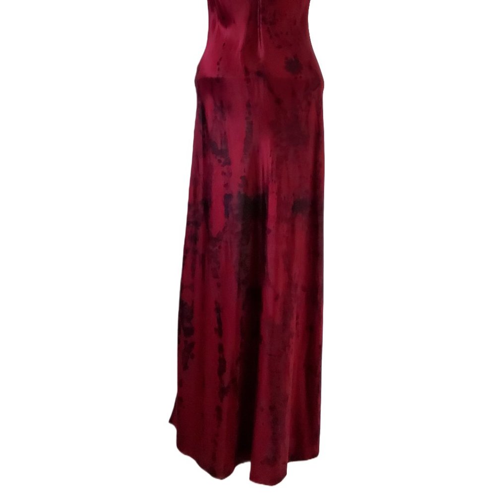 Dannijo long Silk Slip Dress lingerie chemise red pink black purple tie dyed M L - Picture 12 of 13